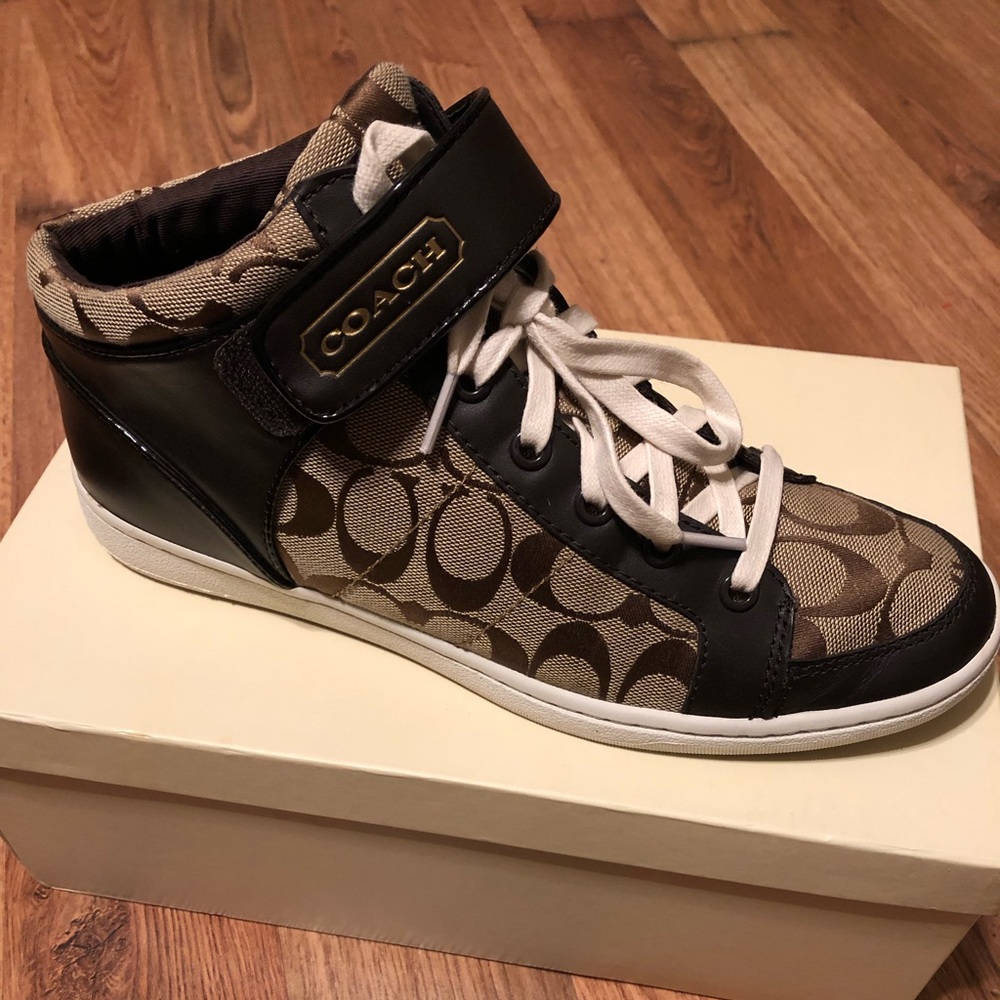 Coach high top tennis size 10